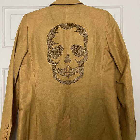 Zadig & Voltaire Deluxe Linen Blend Jacket Yellow - Picture 1 of 4